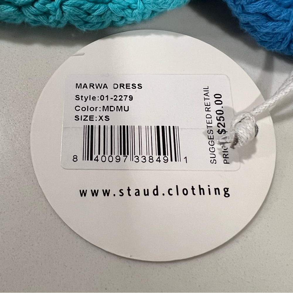 Staud women's Marwa Dress size XS crochet knit midi resortwear beach NWT - Picture 6 of 15